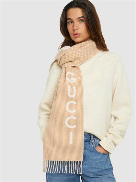 gucci wool cashmere scarf